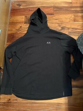 KUIU Black Hooded Thermal Waffle Knit Pullover Hoodie Size 3XL (0302)